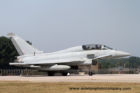 RAF BAE Typhoon T.3 ZJ802/802 at RAF Coningsby (2018)