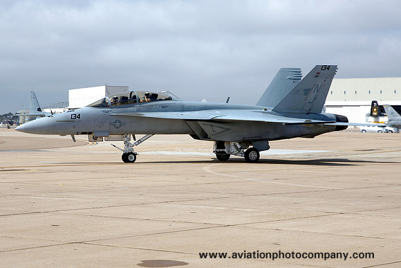 US Navy VFA-125 McDonnell Douglas F/A-18F Super Hornet 166675/NJ-134 at MCAS Miramar (2008)