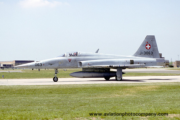 Swiss Air Force Northrop F-5E Tiger J-3063 at RAF Waddington (1994)