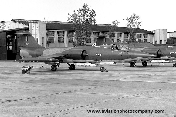 Belgian Air Force Lockheed F-104G Starfighter FX-81 at RAF Leuchars (1970)