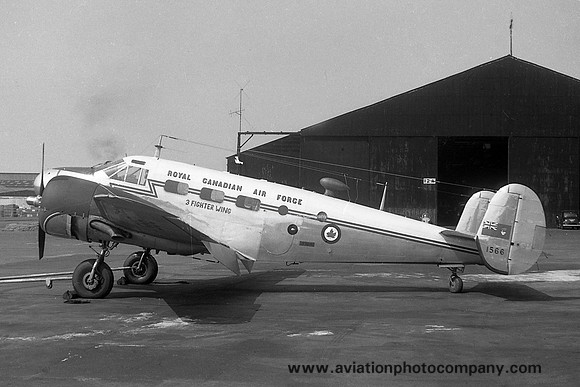 Canadian Air Force 3 Fighter Wing Beech D18S (33TM Expeditor) 1566 at Prestwick