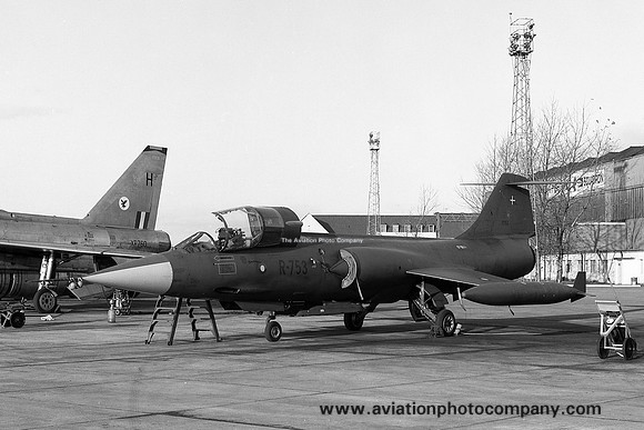 Danish Air Force Esk 726 Canadair F-104G Starfighter R-753 at RAF Leuchars (1969)
