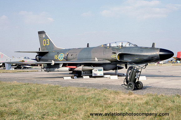 Swedish Air Force F16 SAAB Lansen J-32E 32512/03 (1994)