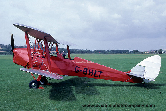 De Havilland Tiger Moth G-BHLT at Shoreham (1987)