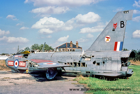 RAF 29 Squadron English Electric Lightning F.3 XP743/B dumped at RAF Leconfield