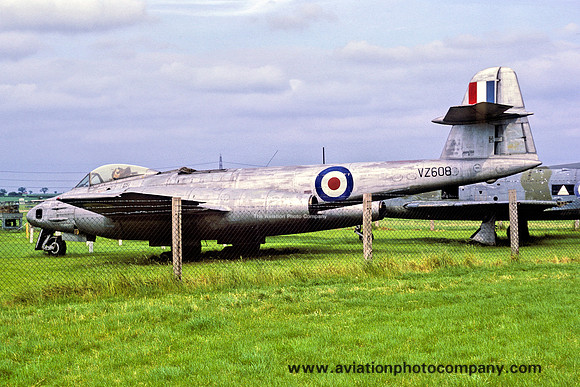 RAF Gloster Meteor PR.9 VZ608 at the Newark Air Museum (1973)
