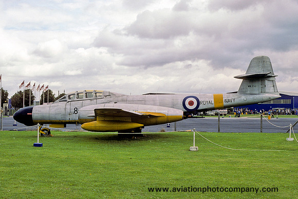 Royal Navy Gloster Meteor TT.20 WM292 displayed the Fleet Air Arm Museum (1978)