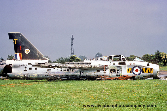 RAF 74 Squadron English Electric Lightning T.5 XV329/T dumped at RAF Leconfield