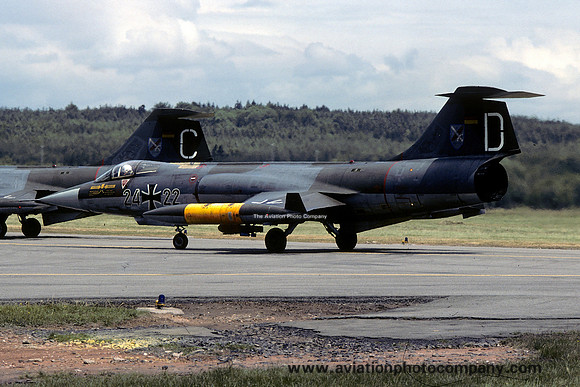 German Air Force JBG31 Lockheed F-104G Starfighter 24+22/D (1980)