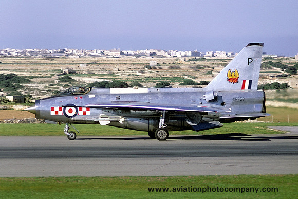 RAF 56 Squadron English Electric Lightning F.6 XR759/P at RAF Luqa (1971)