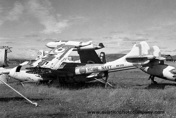 Royal Navy AHU Abbotsinch De Havilland Sea Venom FAW.20 WM549 (1959)