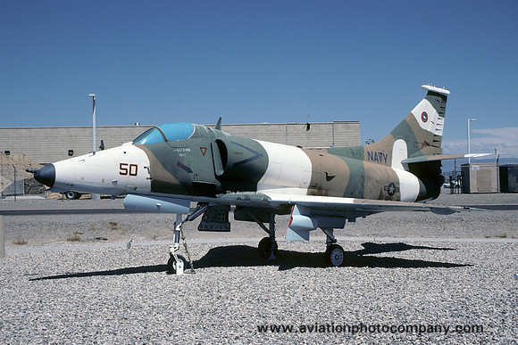 US Navy Douglas A-4F Skyhawk 155025 displayed at NAS Fallon (1999)
