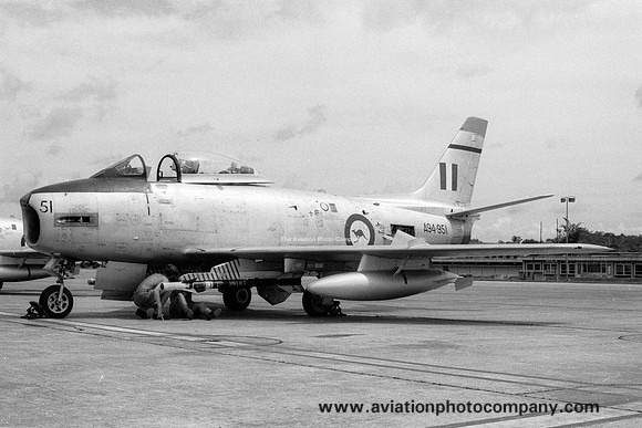 RAAF 77 Squadron Commonwealth CA-27 Sabre Mk32 A94-951 (1966)