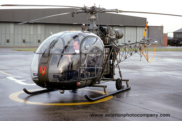 German Army HFWS Sud Alouette II 75+16 (1993)