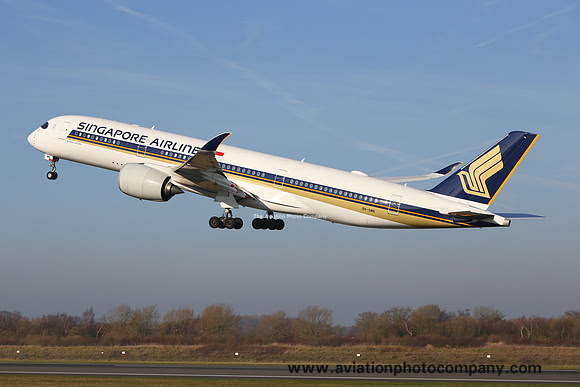 Singapore Airlines Airbus A350-941 9V-SMN at Manchester (2019)
