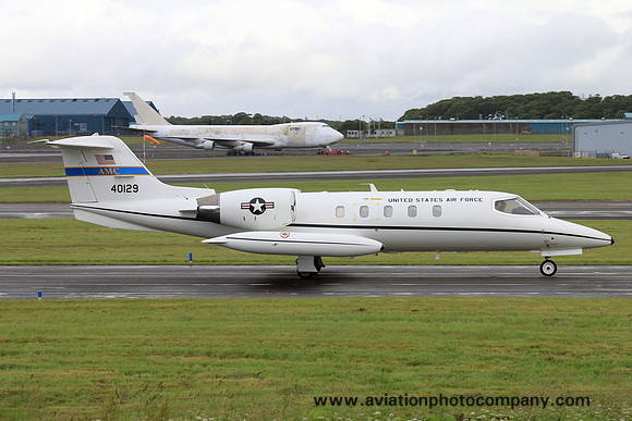 USAF Learjet C-21A 84-0129 at Prestwick (2017)