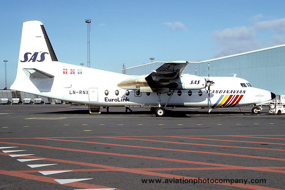 SAS Eurolink Fokker F-27-200 LN-RNX (1986)