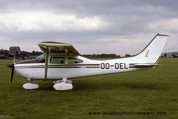 Reims/Cessna F182Q Skylane OO-DEL at Shoreham (1987)