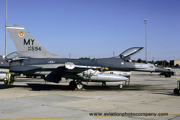 USAF 347 TFW 69 TFS F-16A Fighting Falcon 80-0594/MY (1990)