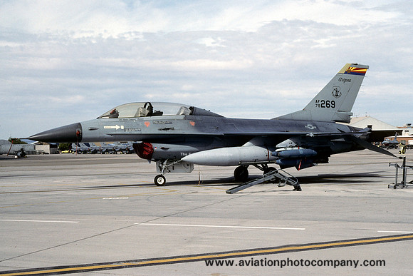 USAF Arizona ANG 148 TFTS F-16B Fighting Falcon 78-0269 (1991)