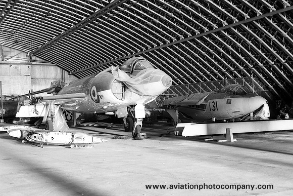 Royal Navy Supermarine Scimitar F.1 XD220 stored at Wroughton (1976)