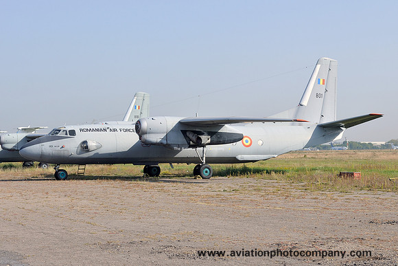 Romanian Air Force Antonov An-26 801 stored at Otapeni (2015)