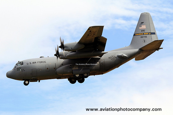 USAF West Virginia ANG 130 AS Lockheed C-130H Hercules 94-6705 at Prestwick (2013)