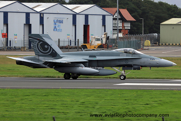Royal Canadian Air Force McDonnell Douglas CF-188 Hornet 188735 at Prestwick (2023)