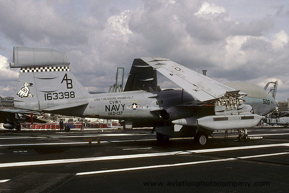 US Navy VAQ-137 Grumman EA-6B Prowler 163398/AB-500 on board USS Theodore Roosevelt (2002)
