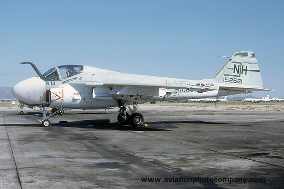 US Navy VA-95 Grumman A-6E Intruder 152621/NH-513 at MASDC Davis Monthan (1980)