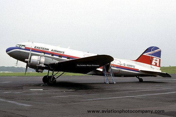 Eastern Airways Douglas C-47B Dakota G-AMPO (1980)