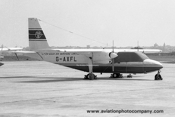 Malta Gozo Air Services Britten-Norman BN-2A Islander G-AXFL at Luqa (1969)