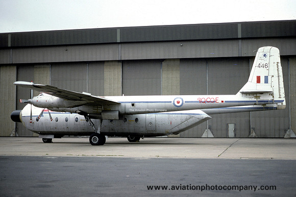 Ex RAF AWA Argosy 9Q-COE/XP446 at East Midlands (19770