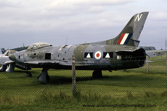 RAF 2 Squadron Supermarine Swift FR.1 WK277/N at the Newark Air Museum (1973)