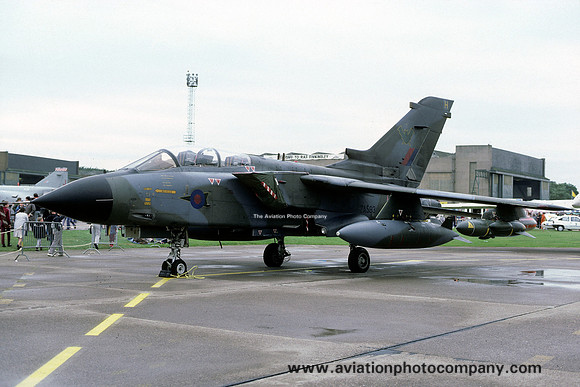 RAF 9 Squadron Panavia Tornado GR.1 ZA593/H at RAF Finningley (1985)