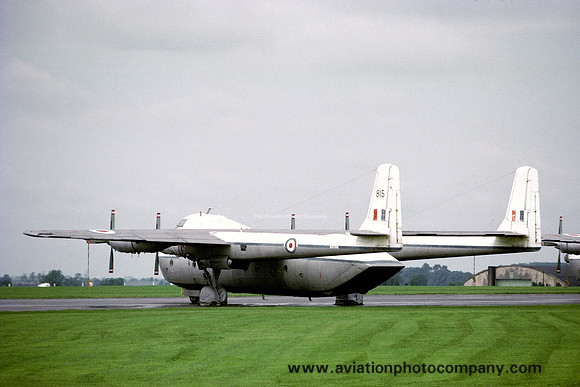 RAF AWA Argosy C.1 XN815 stored at Kemble (1972)