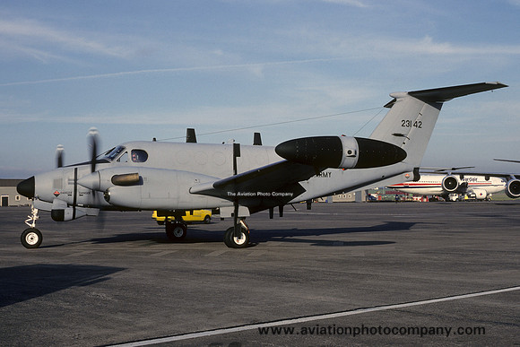 US Army Beech RC-12D Guardrail 78-23142 at Prestwick (1988)