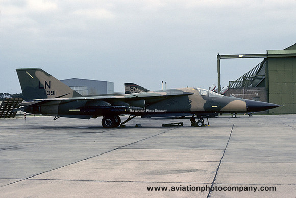 USAF 48 TFW 495 TFS F-111F Aardvark 70-2391/LN at RAF Lossiemouth (1983)