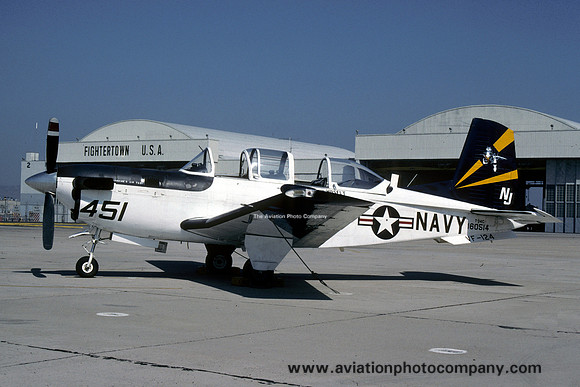 US Navy VF-124 Beech T-34C Mentor 160514/NJ-451 (1991)