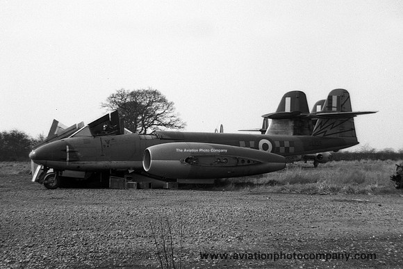 RAF 245 Squadron Gloster Meteor F.8 WL135 stored at RAF Silloth
