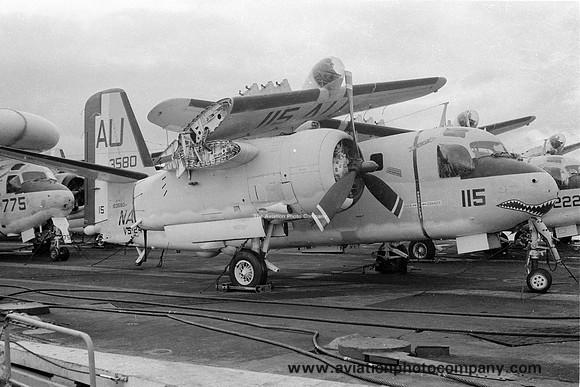 US Navy VS-24 Grumman S-2E Tracker 153580/AU-115 on board USS Intrepid (1971)