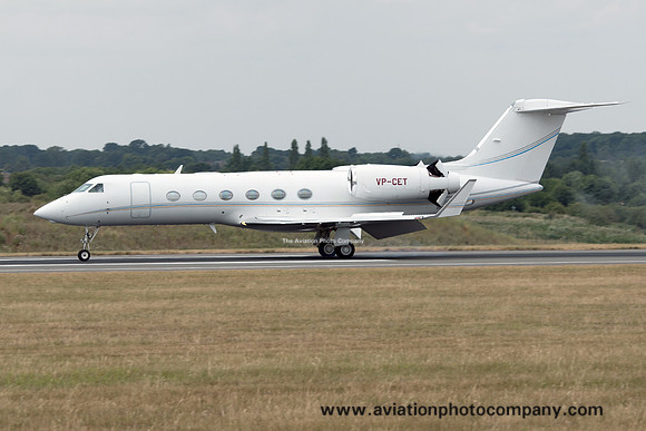 Jet Aviation Business Jets AG Gulfstream G450 VP-CET at Luton (2018)
