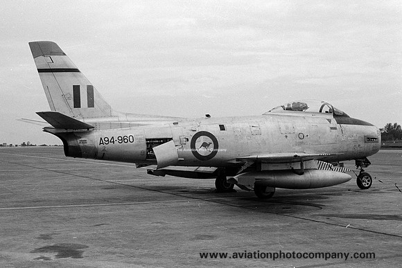 RAAF 77 Squadron Commonwealth CA-27 Sabre Mk32 A94-960 (1966)