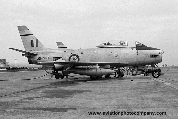 RAAF 77 Squadron Commonwealth CA-27 Sabre Mk32 A94-969 (1966)
