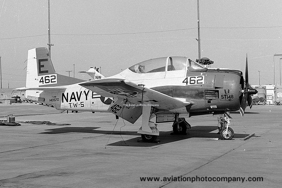 US Navy TW-5 North American T-28C Trojan 140570/E-462 at MASDC Davis Monthan (1978)