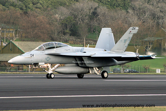 US Navy VFA-122 F/A-18F Super Hornet 166675/NJ-134 at Lajes (2009)