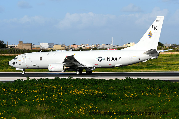US Navy VP-26 P-8A Poseidon 168857/LK at Malta Luqa IAP (2019)