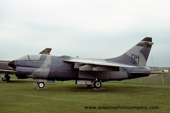 USAF Ohio ANG A-7D Corsair 72-0211/OH displayed at Toledo ANGB (1991)