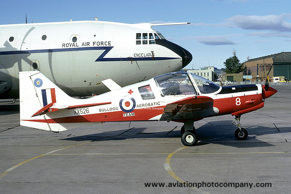 RAF 2 FTS Bulldog Aerobatic Team SAL Bulldog T.1 XX526 (1974)