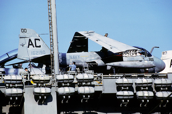 US Navy VA-75 Grumman A-6E Intruder 162190/AC-500 on board USS John F. Kennedy (1988)